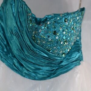 Tulle, Sequin, Beaded, Strapless Dress SZ XL